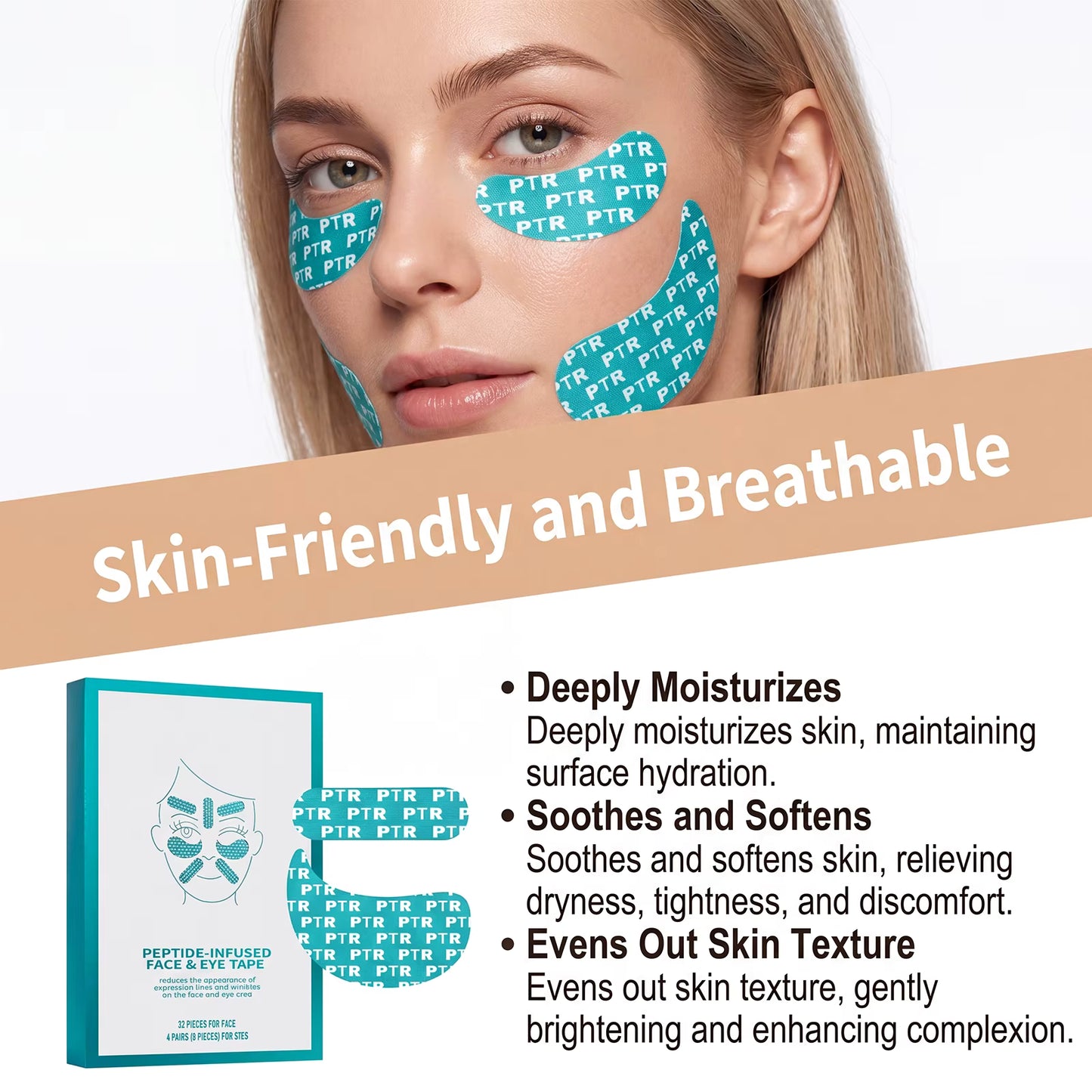 Peptide Infused Face & Eye Tape